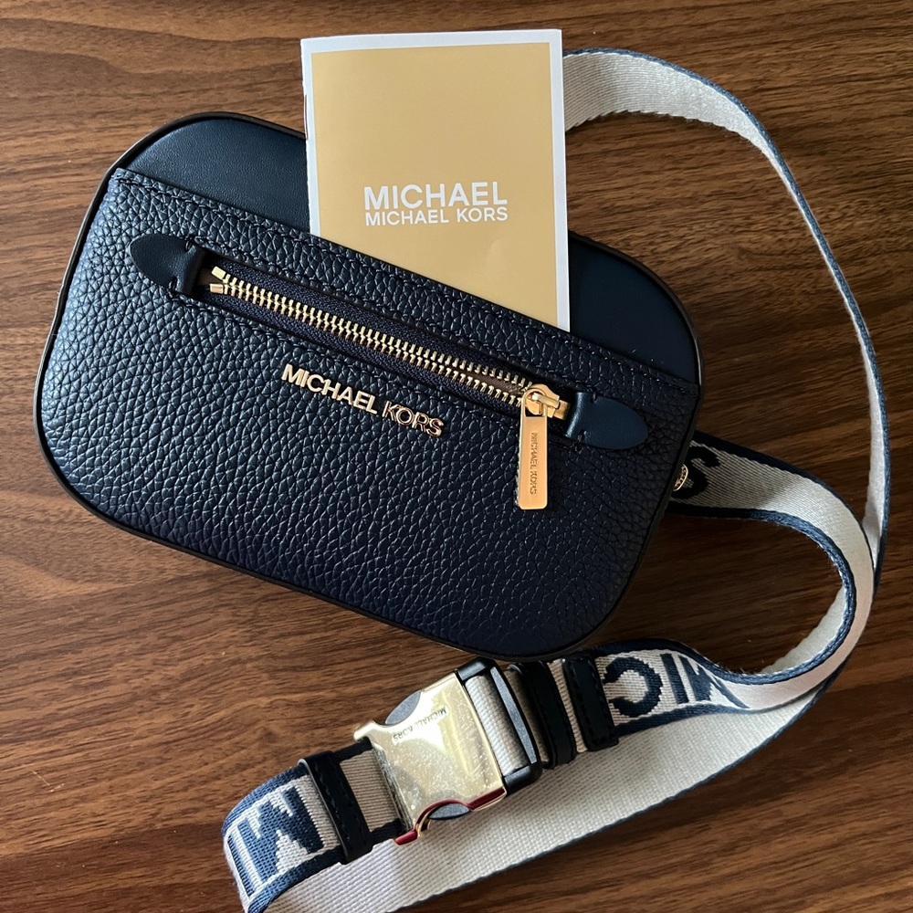 MK Jet Set Belt Bag - Navy NWT